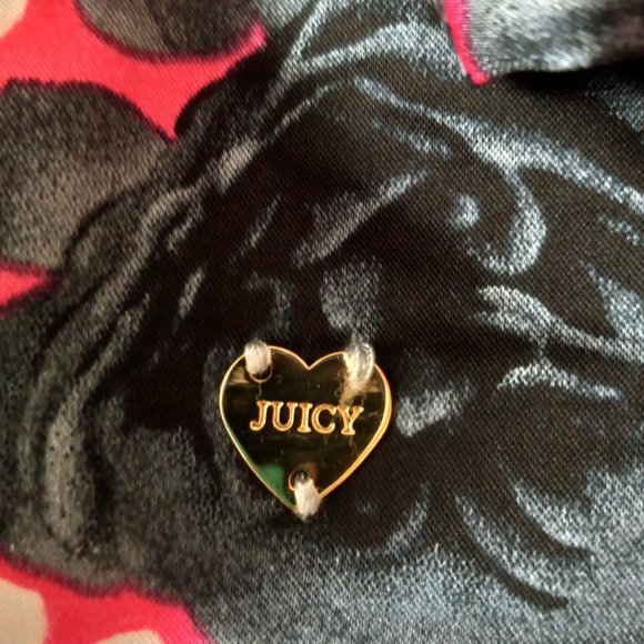 Juicy Couture GUC Girls Midi Dress Size 12 Black & Dark Pink - Picture 6 of 10